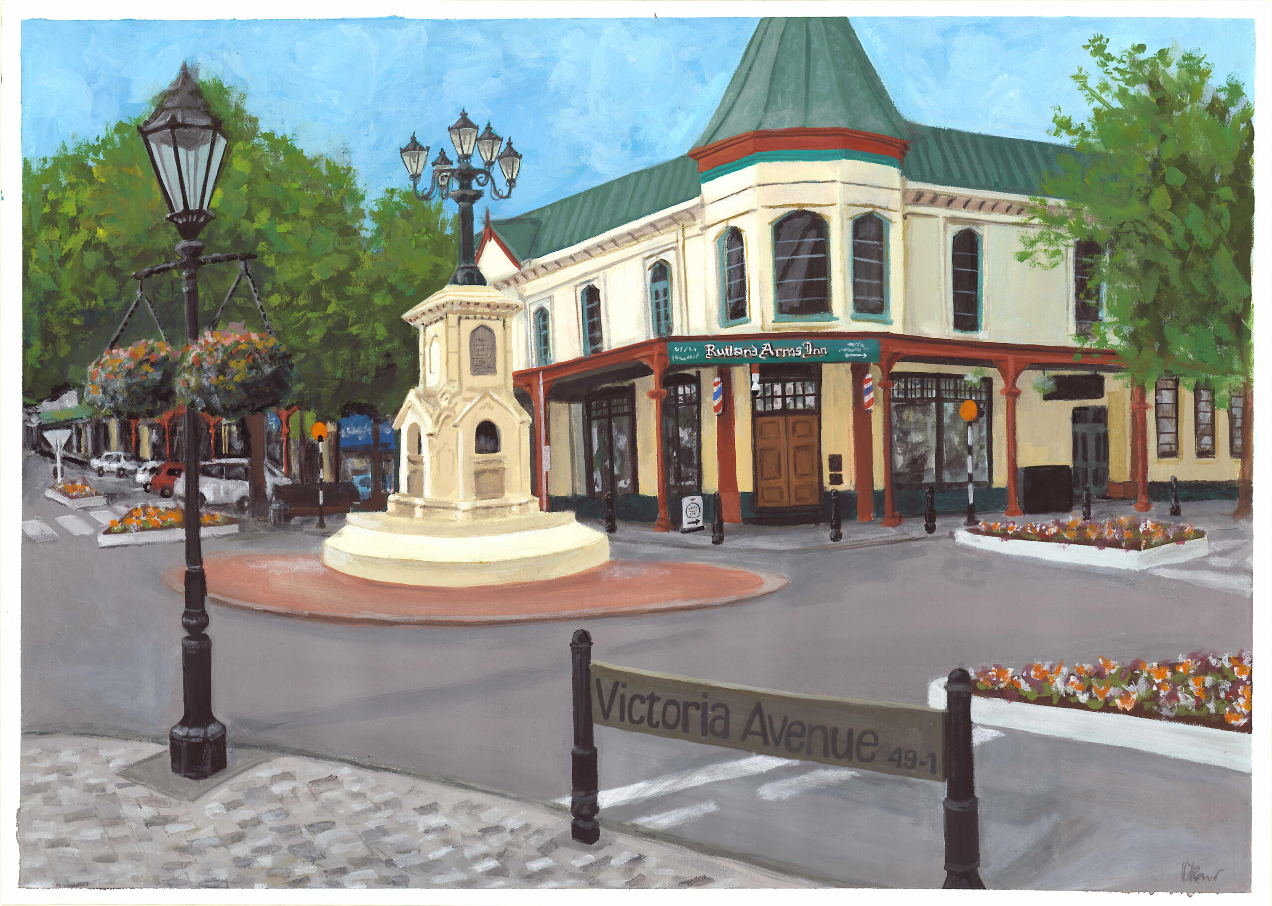 Victoria Avenue, 2024. Gouache on watercolour paper.
