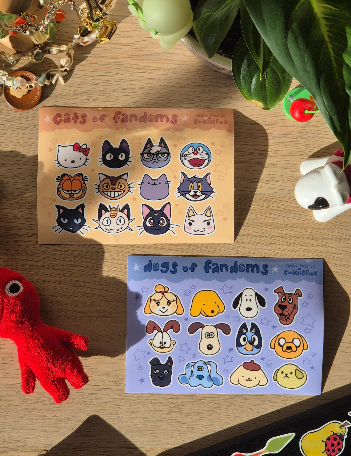 Cats of Fandoms, Dogs of Fandoms Sticker Sheets Cats of Fandoms, Dogs of Fandoms Sticker Sheets