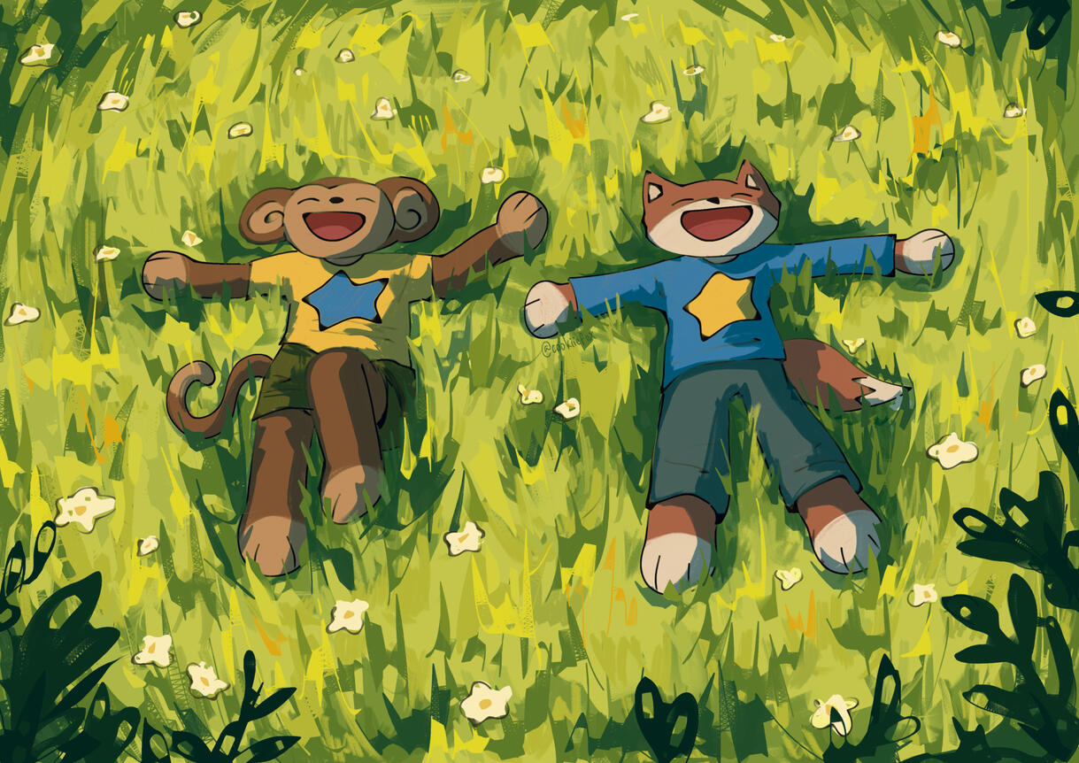 Monkey and Fox, 2025. Digital