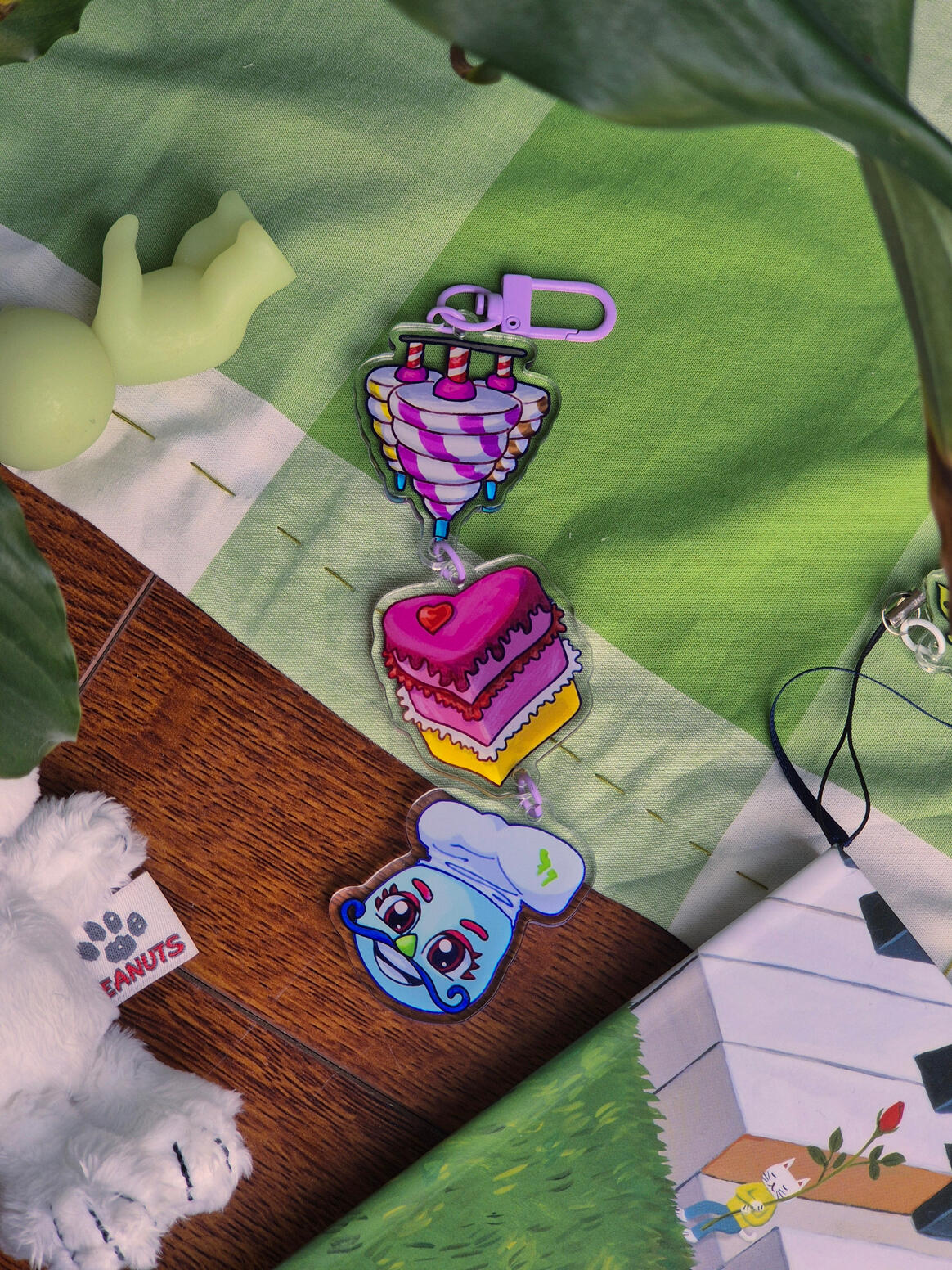 Purple Place Connected Keychain Purple Place Connected Keychain