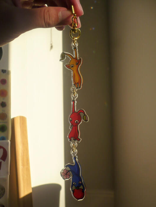 Pikmin Connected Keychain, 2025. Acrylic