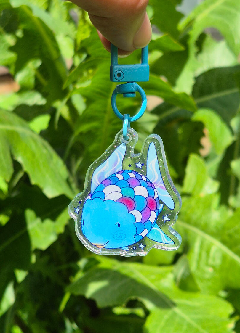 Rainbow Fish Keychain