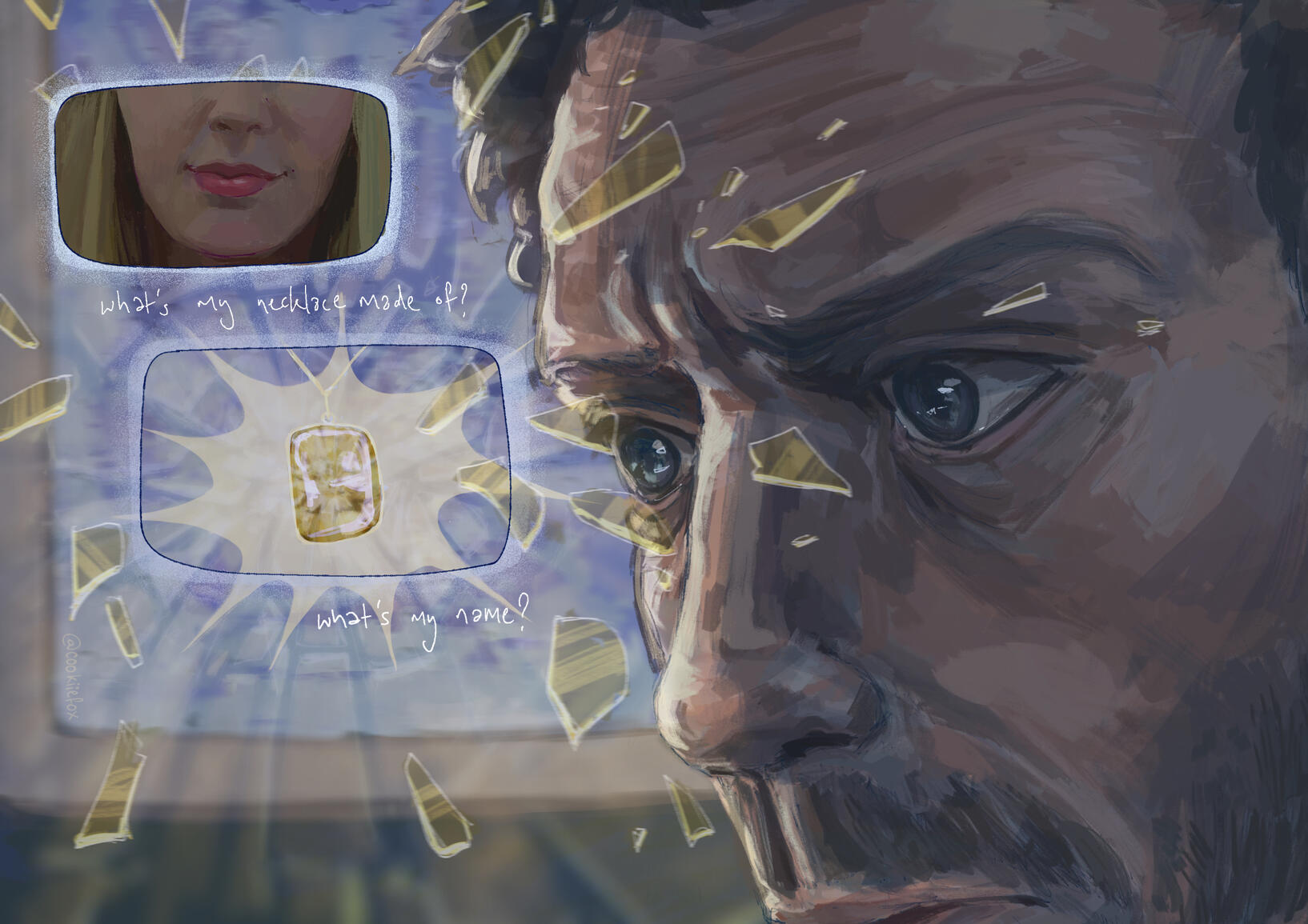 What&#39;s My Necklace Made Of?, 2025. Digital