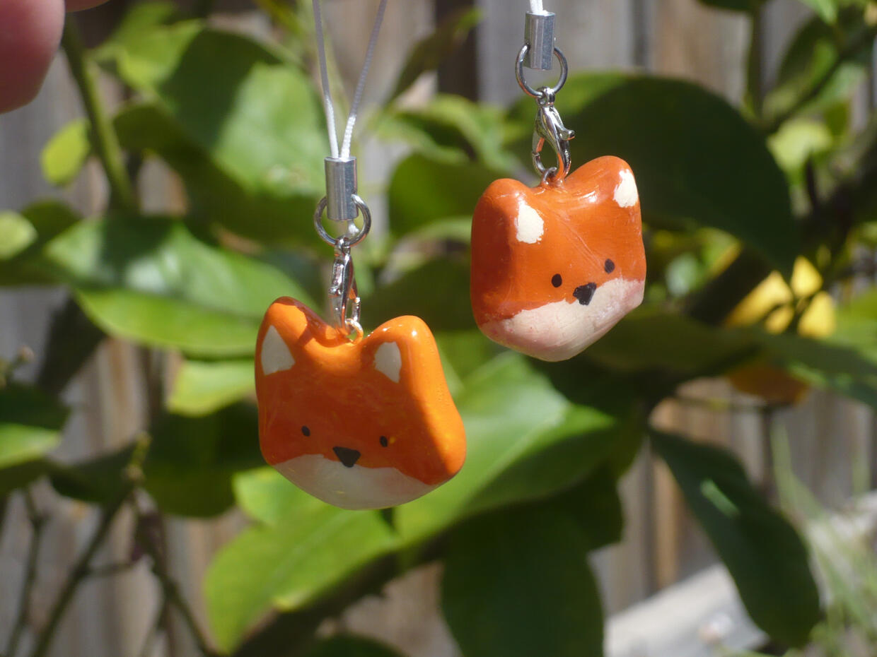 Fox Polymer Clay Charms