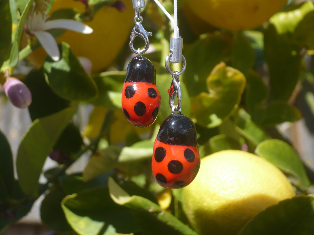 Ladybug Polymer Clay Charms